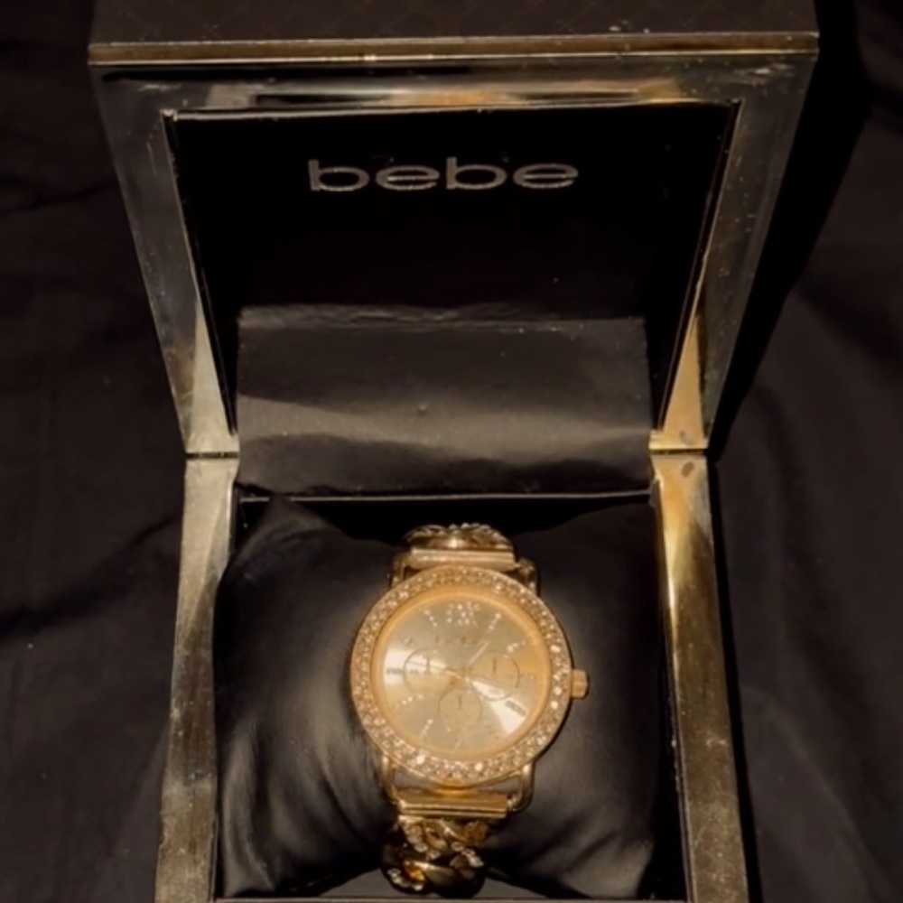 Bebe item(s) bundle - watch, jewelry case, purse